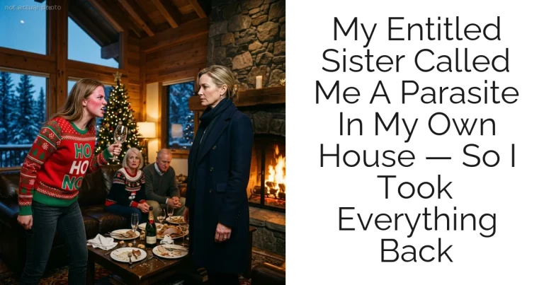 My Entitled Sister Called Me A Parasite In My Own House — So I Took Everything Back