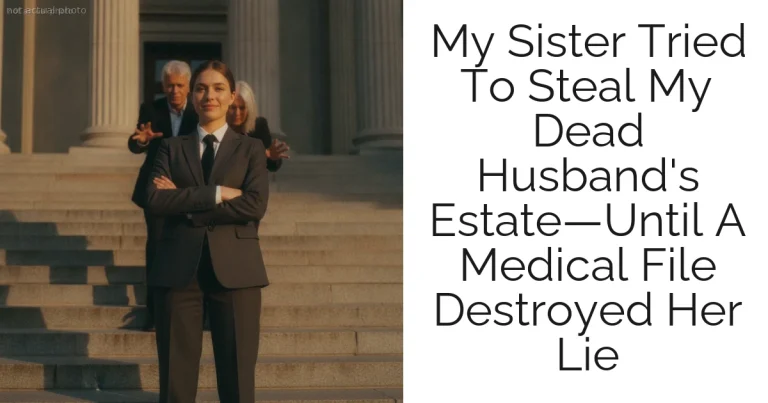 My Sister Tried To Steal My Dead Husband's Estate—Until A Medical File Destroyed Her Lie
