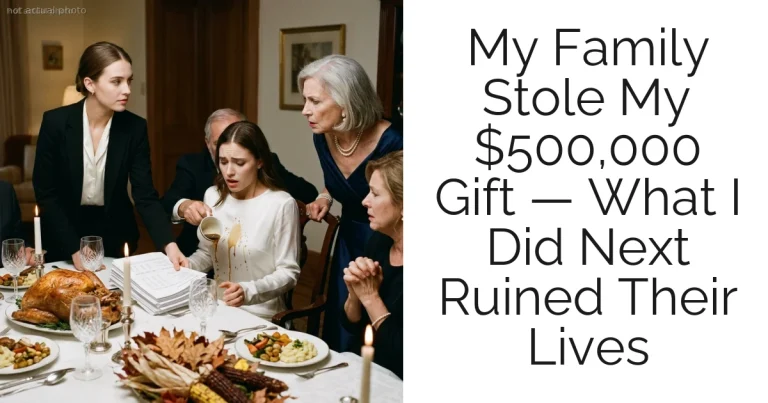 My Family Stole My $500,000 Gift — What I Did Next Ruined Their Lives