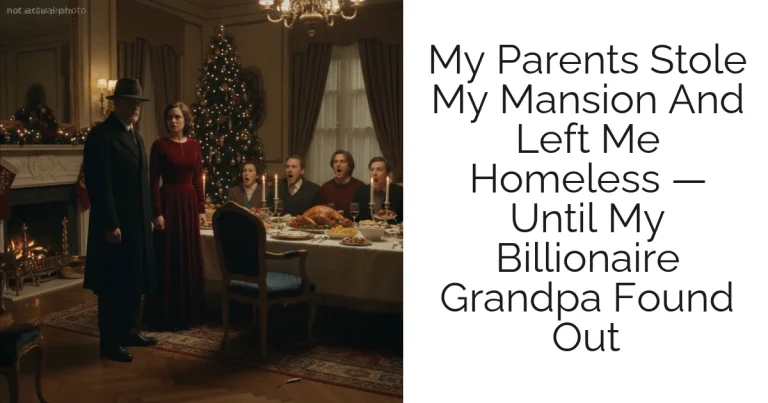 My Parents Stole My Mansion And Left Me Homeless — Until My Billionaire Grandpa Found Out