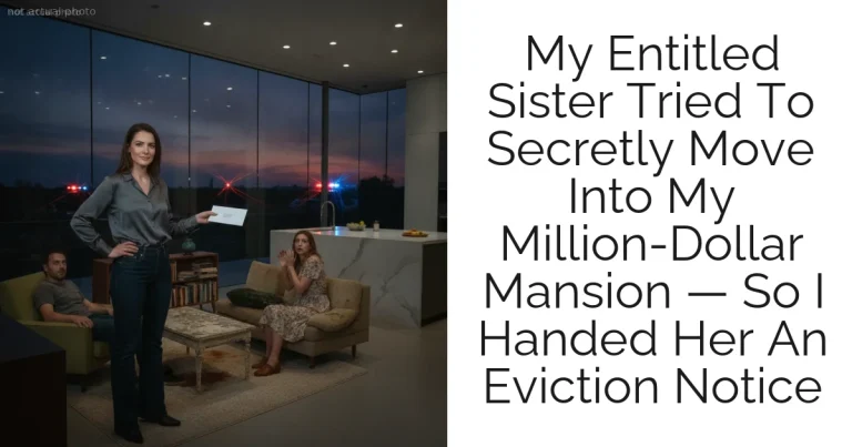 My Entitled Sister Tried To Secretly Move Into My Million-Dollar Mansion — So I Handed Her An Eviction Notice
