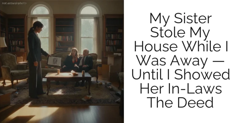 My Sister Stole My House While I Was Away — Until I Showed Her In-Laws The Deed