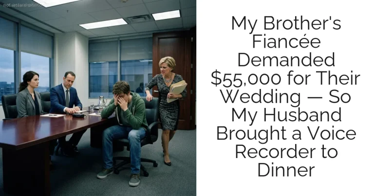 My Brother's Fiancée Demanded $55,000 for Their Wedding — So My Husband Brought a Voice Recorder to Dinner