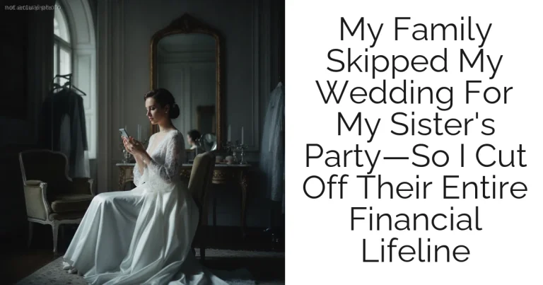 My Family Skipped My Wedding For My Sister's Party—So I Cut Off Their Entire Financial Lifeline