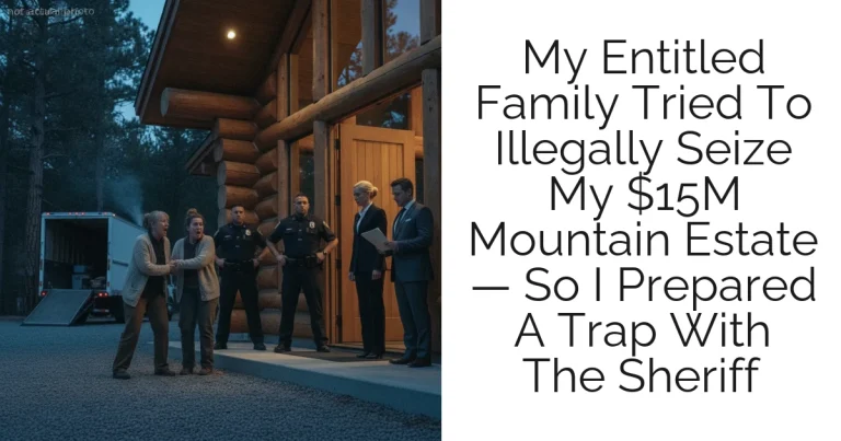 My Entitled Family Tried To Illegally Seize My $15M Mountain Estate — So I Prepared A Trap With The Sheriff