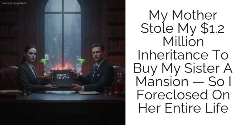 My Mother Stole My $1.2 Million Inheritance To Buy My Sister A Mansion — So I Foreclosed On Her Entire Life