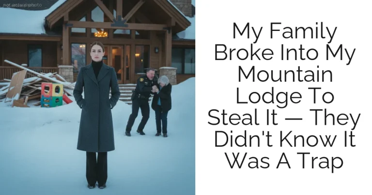 My Family Broke Into My Mountain Lodge To Steal It — They Didn't Know It Was A Trap