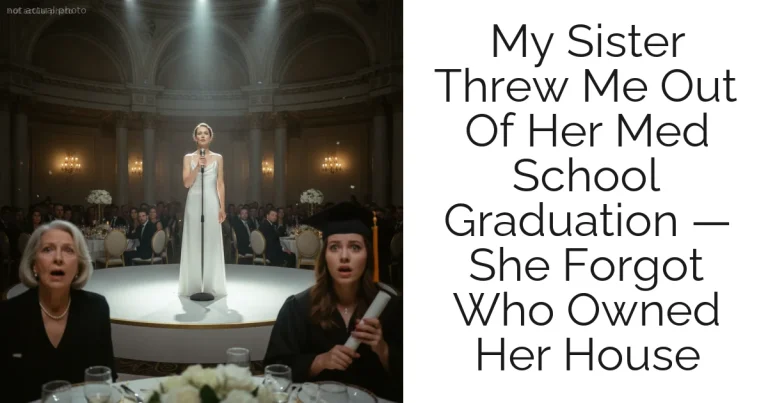 My Sister Threw Me Out Of Her Med School Graduation — She Forgot Who Owned Her House