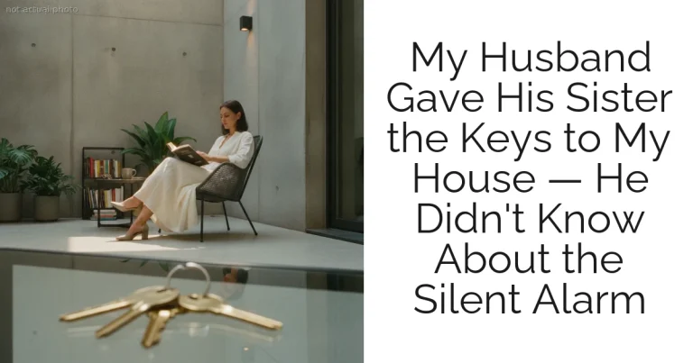 My Husband Gave His Sister the Keys to My House — He Didn't Know About the Silent Alarm