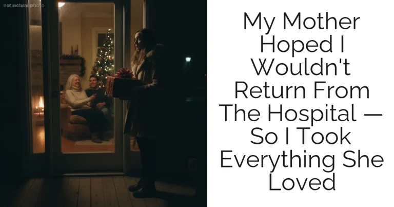 My Mother Hoped I Wouldn't Return From The Hospital — So I Took Everything She Loved