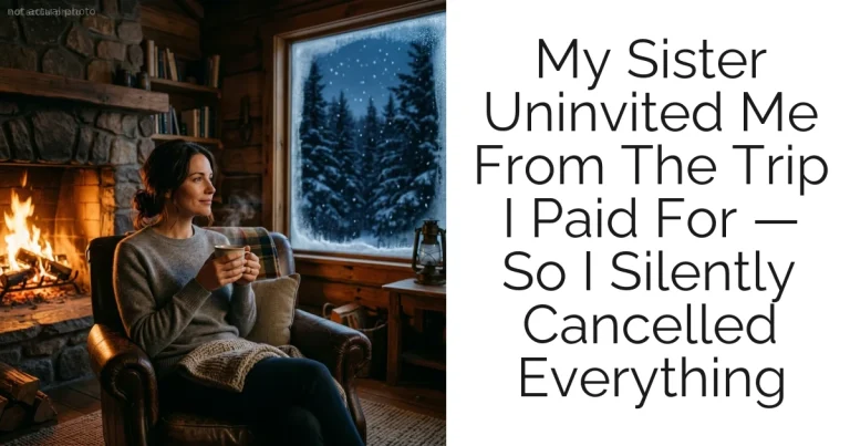 My Sister Uninvited Me From The Trip I Paid For — So I Silently Cancelled Everything