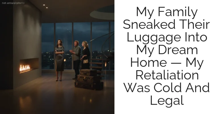 My Family Sneaked Their Luggage Into My Dream Home — My Retaliation Was Cold And Legal