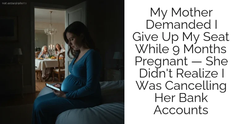 My Mother Demanded I Give Up My Seat While 9 Months Pregnant — She Didn't Realize I Was Cancelling Her Bank Accounts