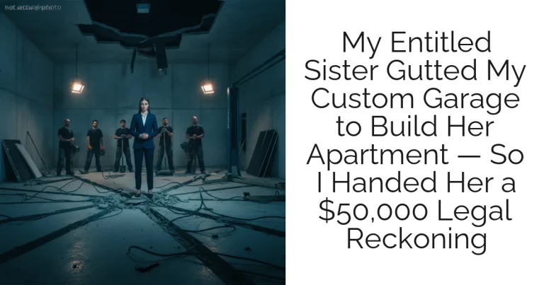 My Entitled Sister Gutted My Custom Garage to Build Her Apartment — So I Handed Her a $50,000 Legal Reckoning