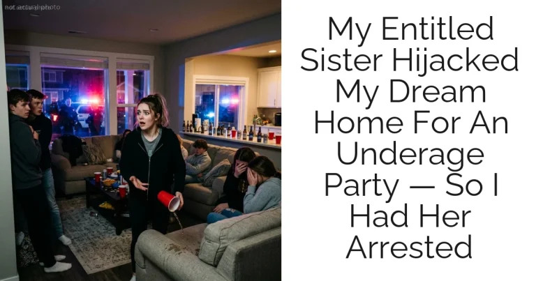 My Entitled Sister Hijacked My Dream Home For An Underage Party — So I Had Her Arrested