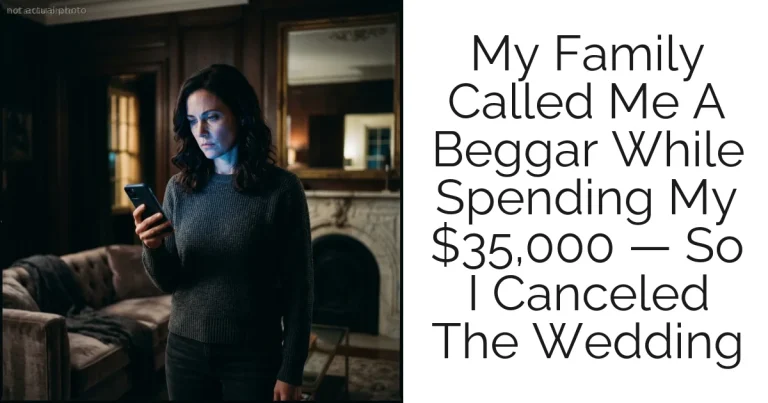 My Family Called Me A Beggar While Spending My $35,000 — So I Canceled The Wedding
