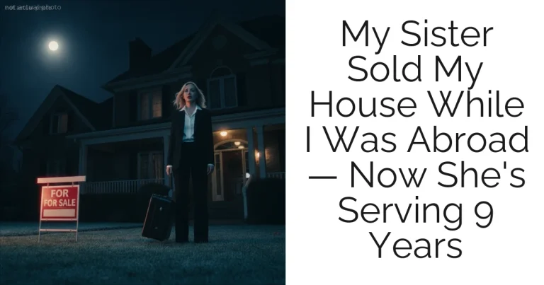 My Sister Sold My House While I Was Abroad — Now She's Serving 9 Years