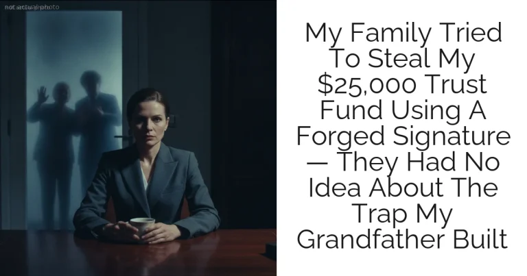 My Family Tried To Steal My $25,000 Trust Fund Using A Forged Signature — They Had No Idea About The Trap My Grandfather Built
