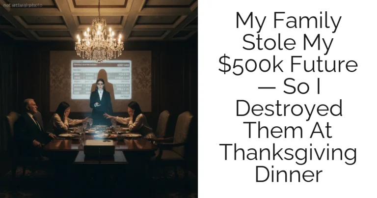 My Family Stole My $500k Future — So I Destroyed Them At Thanksgiving Dinner