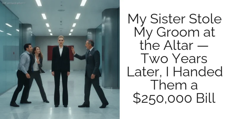 My Sister Stole My Groom at the Altar — Two Years Later, I Handed Them a $250,000 Bill