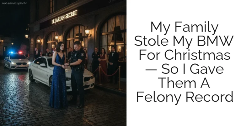My Family Stole My BMW For Christmas — So I Gave Them A Felony Record