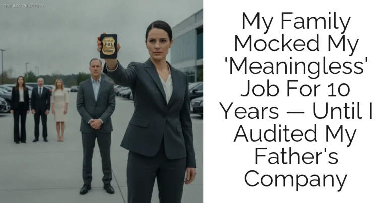 My Family Mocked My 'Meaningless' Job For 10 Years — Until I Audited My Father's Company