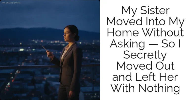 My Sister Moved Into My Home Without Asking — So I Secretly Moved Out and Left Her With Nothing