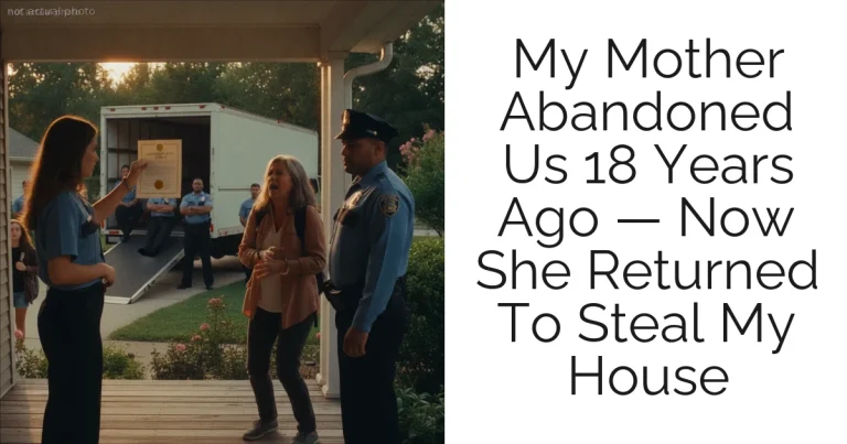 My Mother Abandoned Us 18 Years Ago — Now She Returned To Steal My House