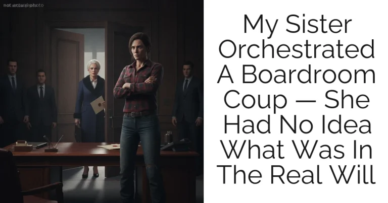 My Sister Orchestrated A Boardroom Coup — She Had No Idea What Was In The Real Will