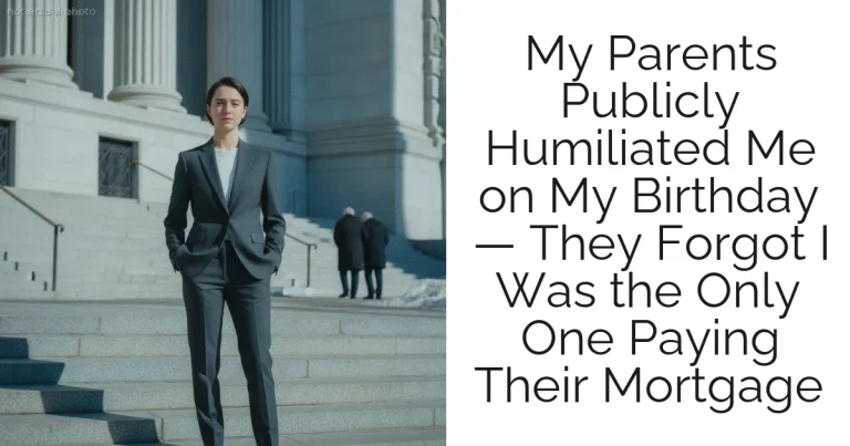 My Parents Publicly Humiliated Me on My Birthday — They Forgot I Was the Only One Paying Their Mortgage
