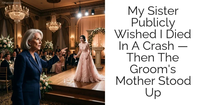 My Sister Publicly Wished I Died In A Crash — Then The Groom's Mother Stood Up