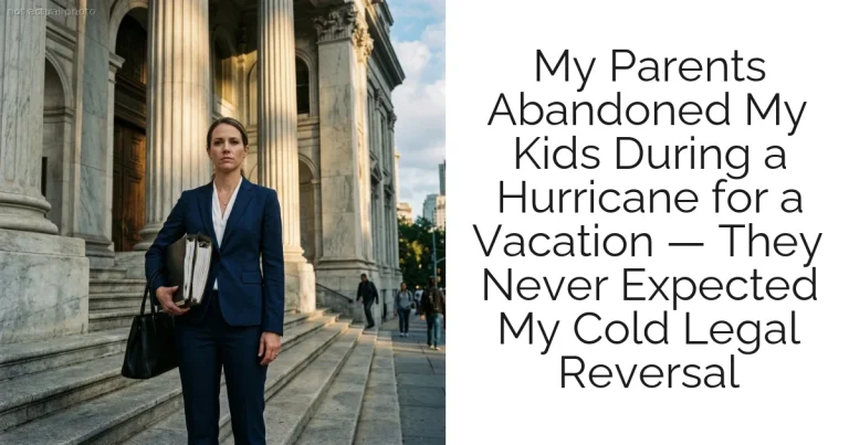 My Parents Abandoned My Kids During a Hurricane for a Vacation — They Never Expected My Cold Legal Reversal