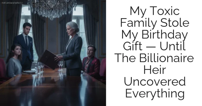 My Toxic Family Stole My Birthday Gift — Until The Billionaire Heir Uncovered Everything