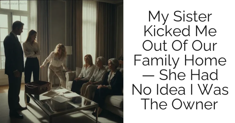 My Sister Kicked Me Out Of Our Family Home — She Had No Idea I Was The Owner