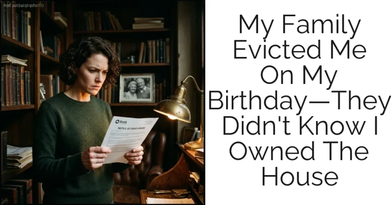 My Family Evicted Me On My Birthday—They Didn't Know I Owned The House