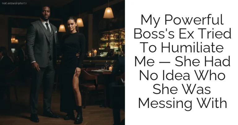 My Powerful Boss's Ex Tried To Humiliate Me — She Had No Idea Who She Was Messing With
