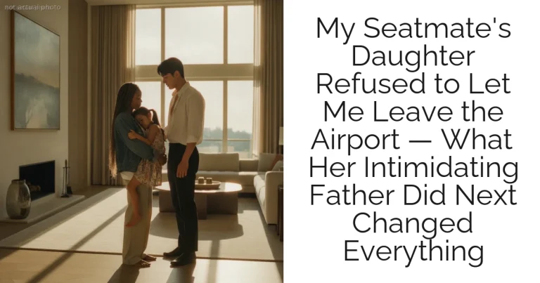 My Seatmate's Daughter Refused to Let Me Leave the Airport — What Her Intimidating Father Did Next Changed Everything