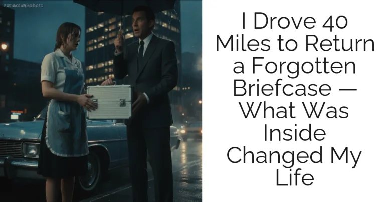 I Drove 40 Miles to Return a Forgotten Briefcase — What Was Inside Changed My Life