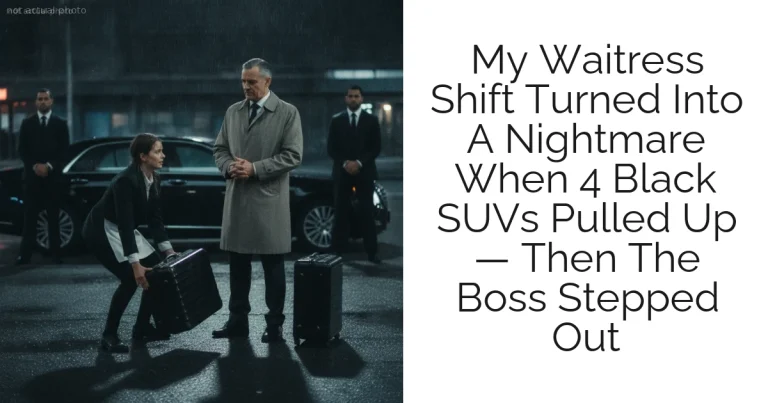 My Waitress Shift Turned Into A Nightmare When 4 Black SUVs Pulled Up — Then The Boss Stepped Out