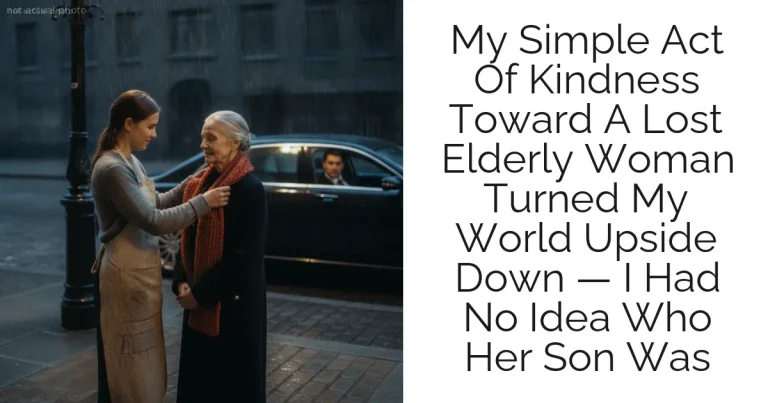 My Simple Act Of Kindness Toward A Lost Elderly Woman Turned My World Upside Down — I Had No Idea Who Her Son Was