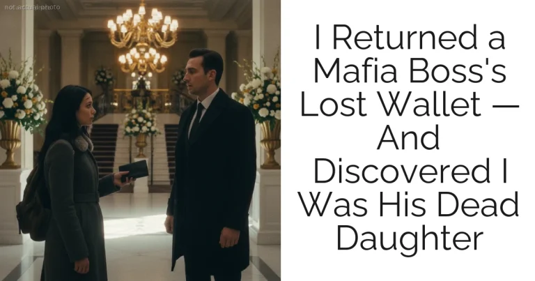 I Returned a Mafia Boss's Lost Wallet — And Discovered I Was His Dead Daughter
