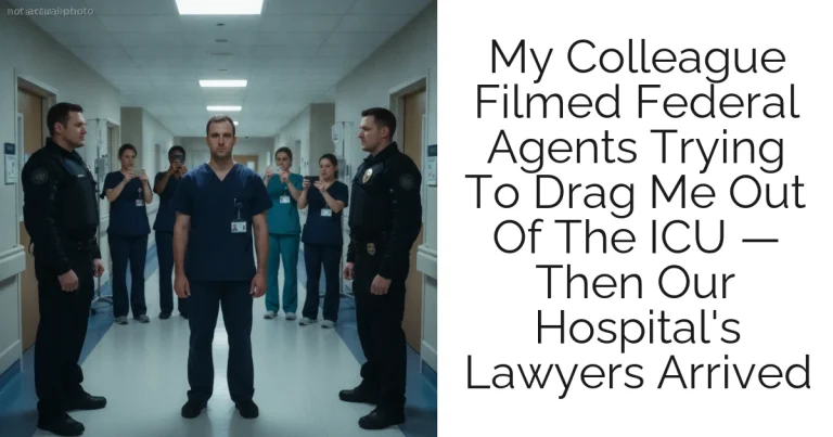 My Colleague Filmed Federal Agents Trying To Drag Me Out Of The ICU — Then Our Hospital's Lawyers Arrived