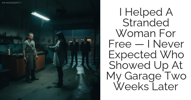 I Helped A Stranded Woman For Free — I Never Expected Who Showed Up At My Garage Two Weeks Later