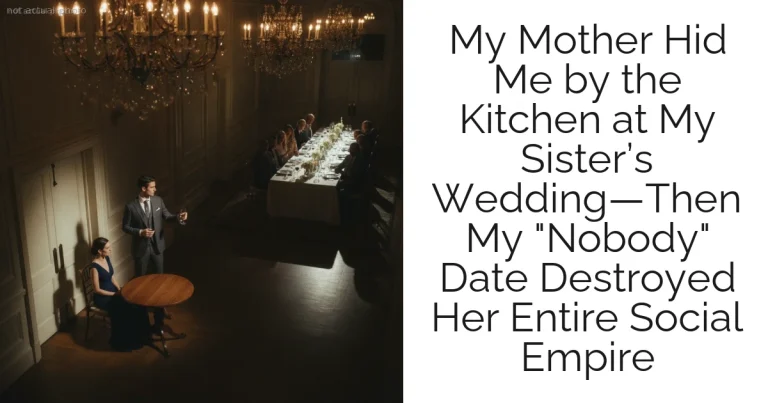My Mother Hid Me by the Kitchen at My Sister’s Wedding—Then My "Nobody" Date Destroyed Her Entire Social Empire