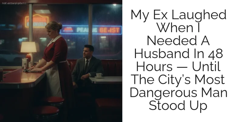 My Ex Laughed When I Needed A Husband In 48 Hours — Until The City’s Most Dangerous Man Stood Up