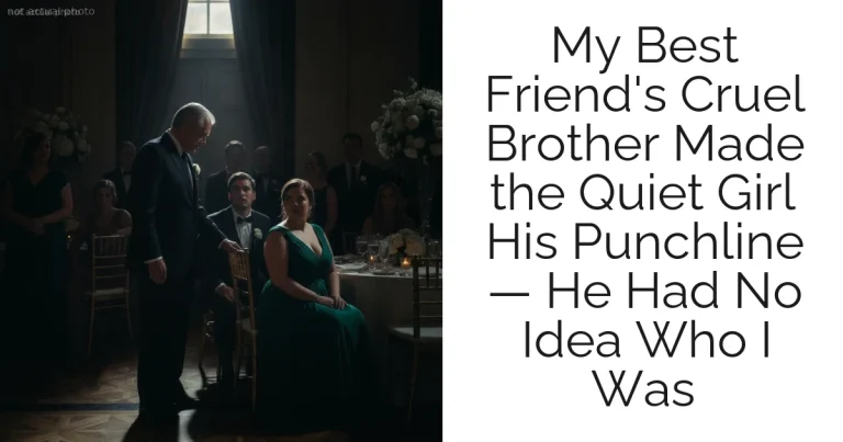 My Best Friend's Cruel Brother Made the Quiet Girl His Punchline — He Had No Idea Who I Was