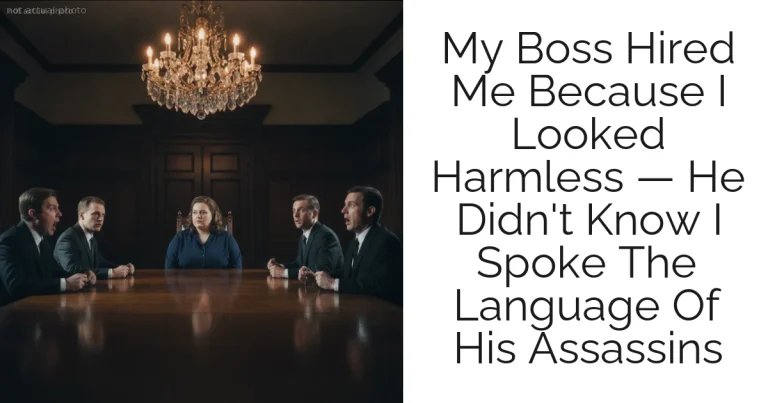 My Boss Hired Me Because I Looked Harmless — He Didn't Know I Spoke The Language Of His Assassins