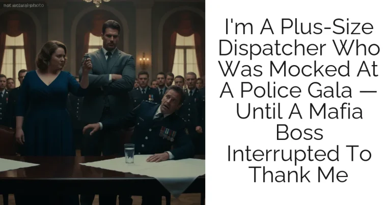 I'm A Plus-Size Dispatcher Who Was Mocked At A Police Gala — Until A Mafia Boss Interrupted To Thank Me
