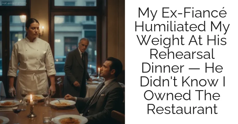 My Ex-Fiancé Humiliated My Weight At His Rehearsal Dinner — He Didn't Know I Owned The Restaurant