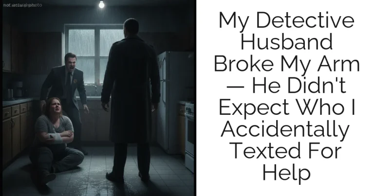 My Detective Husband Broke My Arm — He Didn't Expect Who I Accidentally Texted For Help